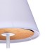 Φωτιστικό οροφής κρεμαστό μονόφωτο από MDF μέταλλο και υφασμάτινo καπέλo σε αντικέ ορείχαλκο και λευκό | Aca | ZM16281PG